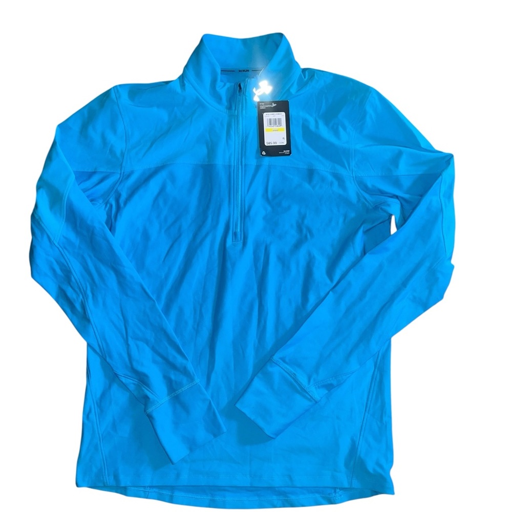 Sweatshirt Under Armour UA QUALIFIER HALF ZIP Blue Size Medium